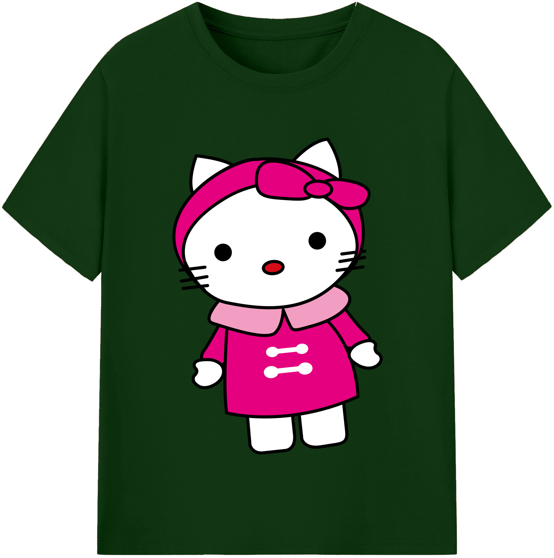 （画像用） Hello Kitty ハローキティ 綿100％半袖Tシャツ（フロントプリント）